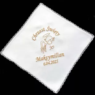 Szatka do Chrztu Świętego z imieniem i datą