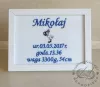 Metryczka haftowana dla chłopca