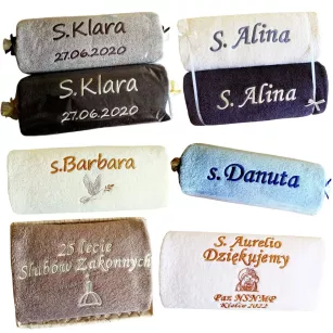 Prezent dla Siostry Zakonnej, Zakonnicy - ręcznik z napisem