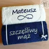 Praktyczny prezent dla Męża - komplet ręczników z haftem