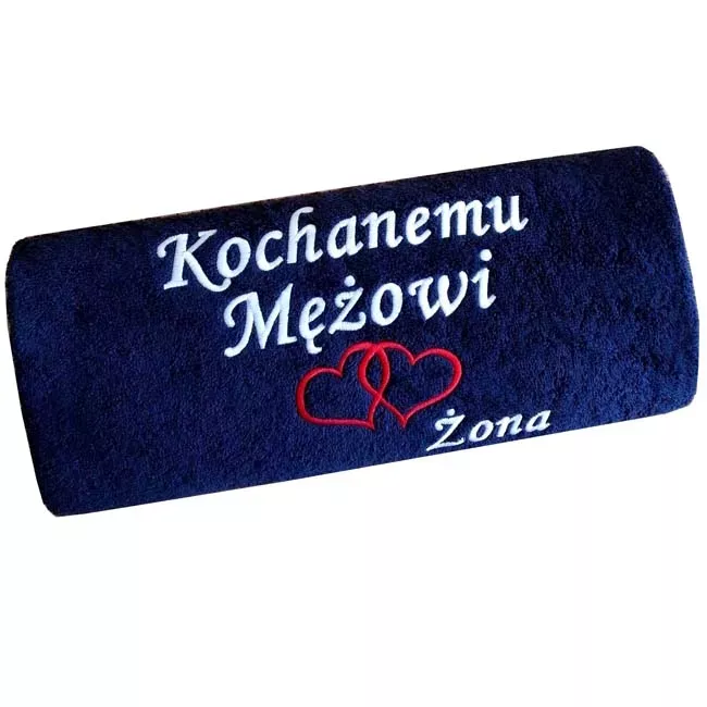 Prezent dla Męża - wyjątkowy i praktyczny - ręcznik z napisem, haftem