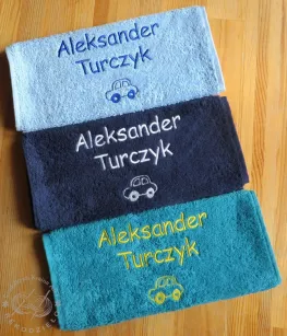 Ręczniki z haftem do przedszkola szkoły -  imię nazwisko dziecka