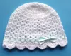 Czapeczka dla noworodka na szydełku - KOLEKCJA KOKARDKI - 18