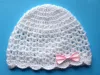 Czapeczka dla noworodka na szydełku - KOLEKCJA KOKARDKI - 4