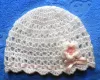 Czapeczki szydełkowe - KOLEKCJA KWIATY czapeczka szydełkowa czapka niemowlęca narodziny roczek - 6