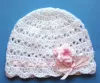 Czapeczki szydełkowe - KOLEKCJA KWIATY czapeczka szydełkowa czapka niemowlęca narodziny roczek - 2