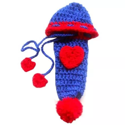 Ocieplacz na siusiaka Amor niebieski prezent Dzień Chłopaka