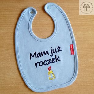 Śliniaczek z haftem imieniem personalizacją - prezent pamiątka na Narodziny, Roczek!