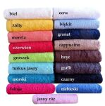 Ręczniki haftowane - kolory do wyboru