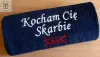 Prezent na Walentynki dla Niej Niego - ręcznik z napisem, haftem - 6