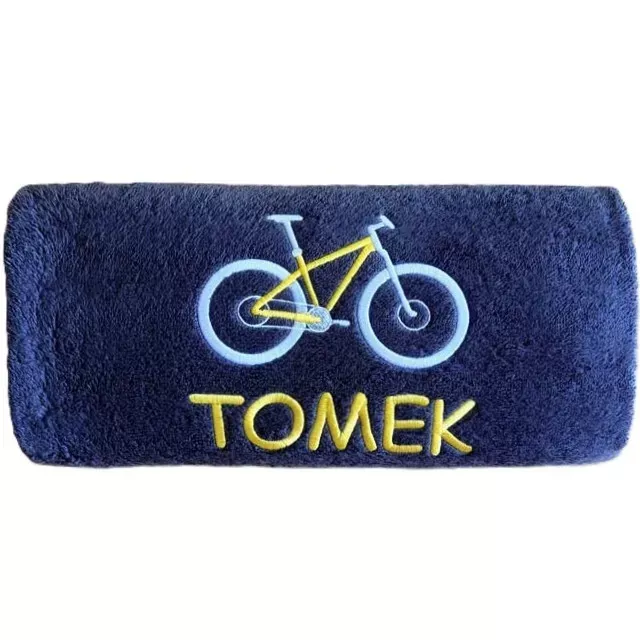 Prezent dla rowerzysty, kolarza, miłośnika jazy na rowerze - ręcznik personalizowany haftem