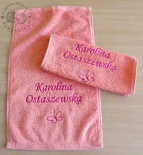 Ręcznik personalizowany z haftem (imię dziecka, grafika) - prezent na narodziny, roczek