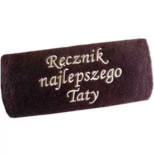 Prezent na Dzień Matki, Ojca - dla Mamy, Taty - ręcznik z napisem, haftem