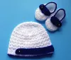 Komplet szydełkowy 2-cz. czapeczka+buciki KOLEKCJA KLASYCZNA - 4
