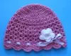 Czapeczki szydełkowe - KOLEKCJA KWIATY czapeczka szydełkowa czapka niemowlęca na chrzest do chrztu narodziny roczek - 11
