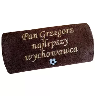 Prezent dla Wychowawcy - Zakończenie Roku, Dzień Nauczyciela - ręcznik z napisem, haftem