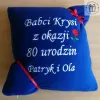 Prezent na 80 Urodziny dla Babci - poduszka z dedykacją