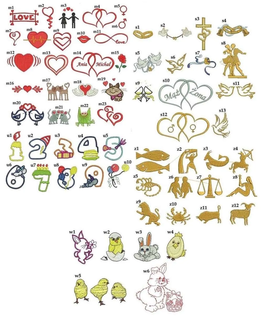 motywy haft motywy graficzne do haftu