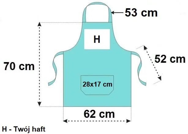 wymiary fartucha szydelkowakraina